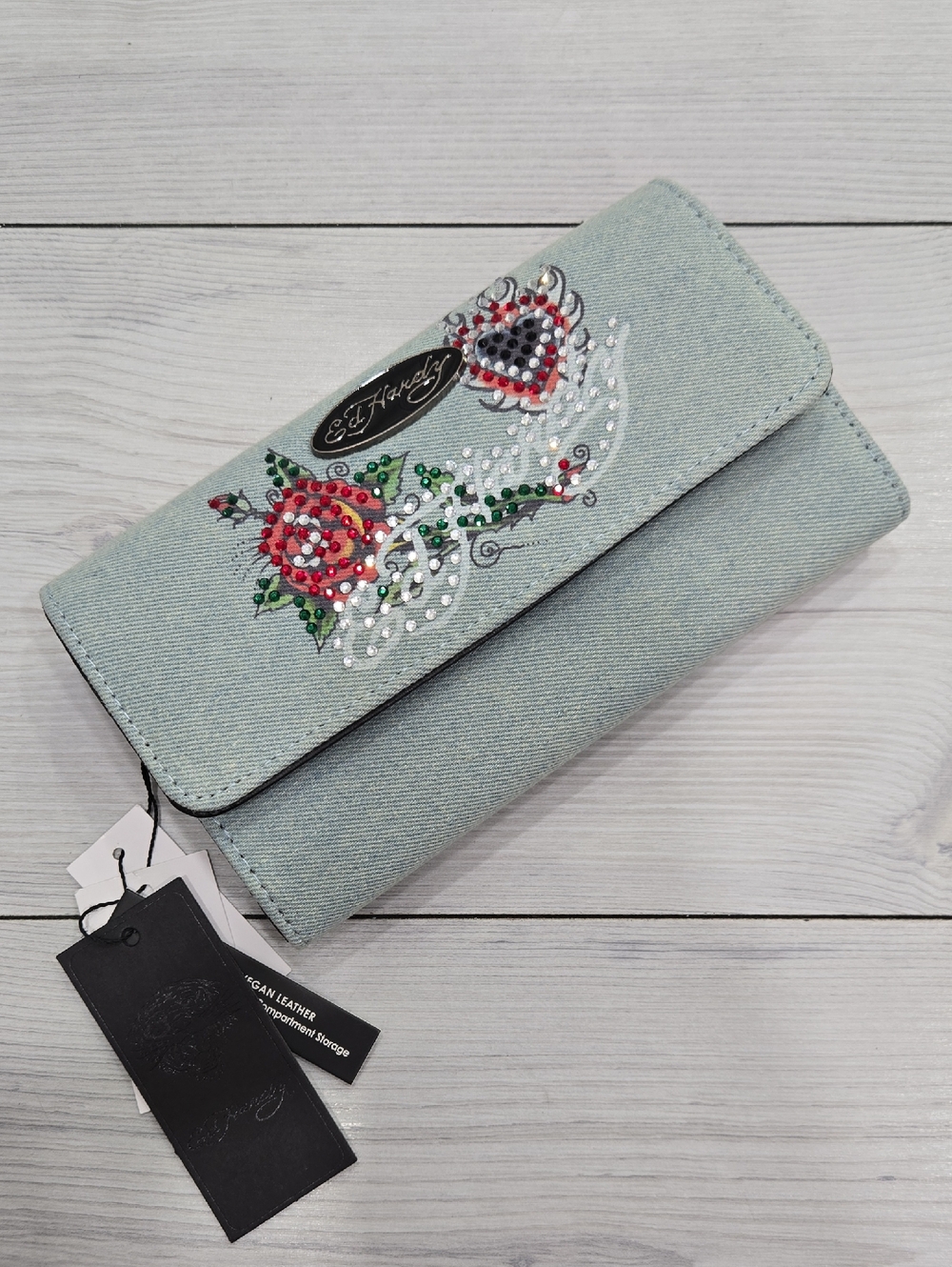 Ed Hardy Denim Blue Wallet
